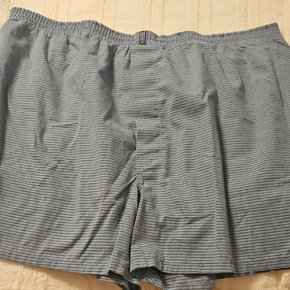 Jockey Men's Plaid and Striped Boxer Underwear - Blue, Gray, Beige - Picture 4 of 11